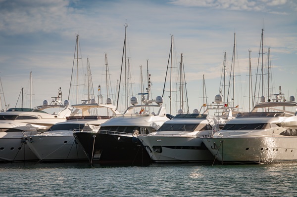yachts in port