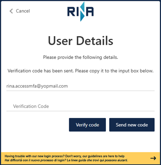 new login process