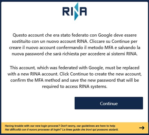 new login process