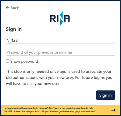 new login process