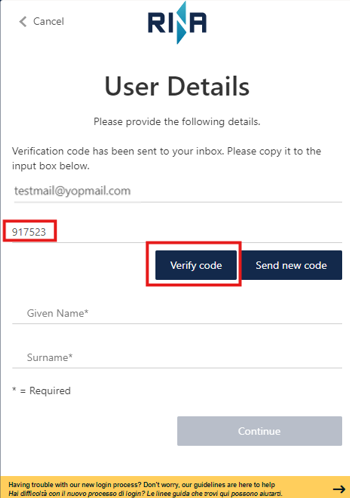 new login process